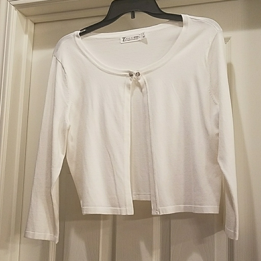 White cardigan